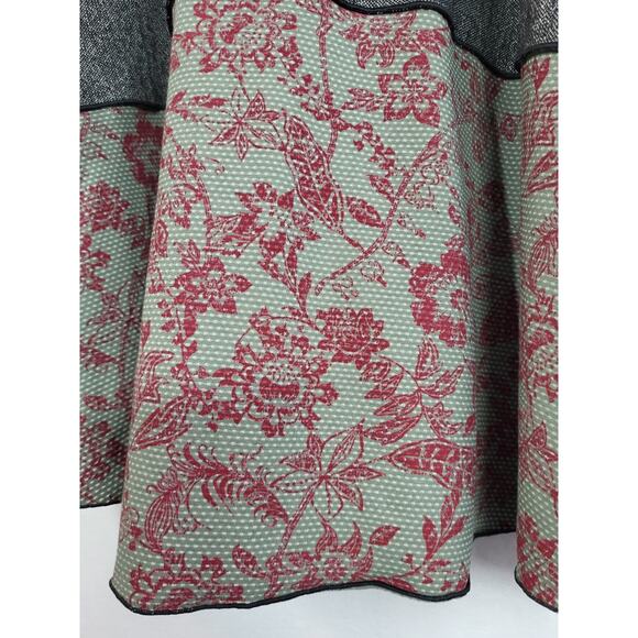 VTG Patchwork Open Front Artsy Cardigan Gray Large Waterfall Open Front USA Made - Picture 6 of 13